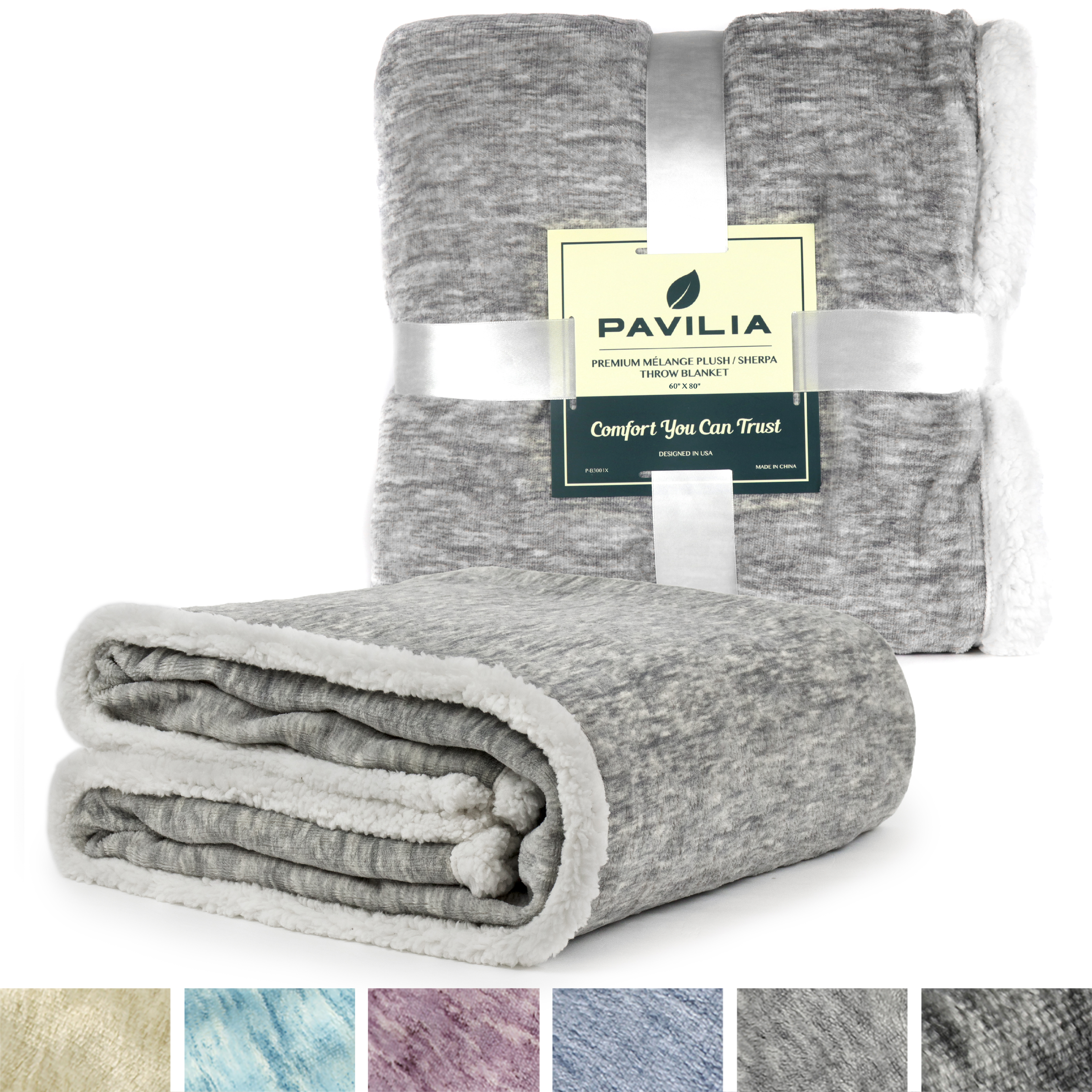 Sherpa Flannel Fleece Reversible Blanket Plush Soft Throw for Bed Couch Sofa - Picture 30 of 59