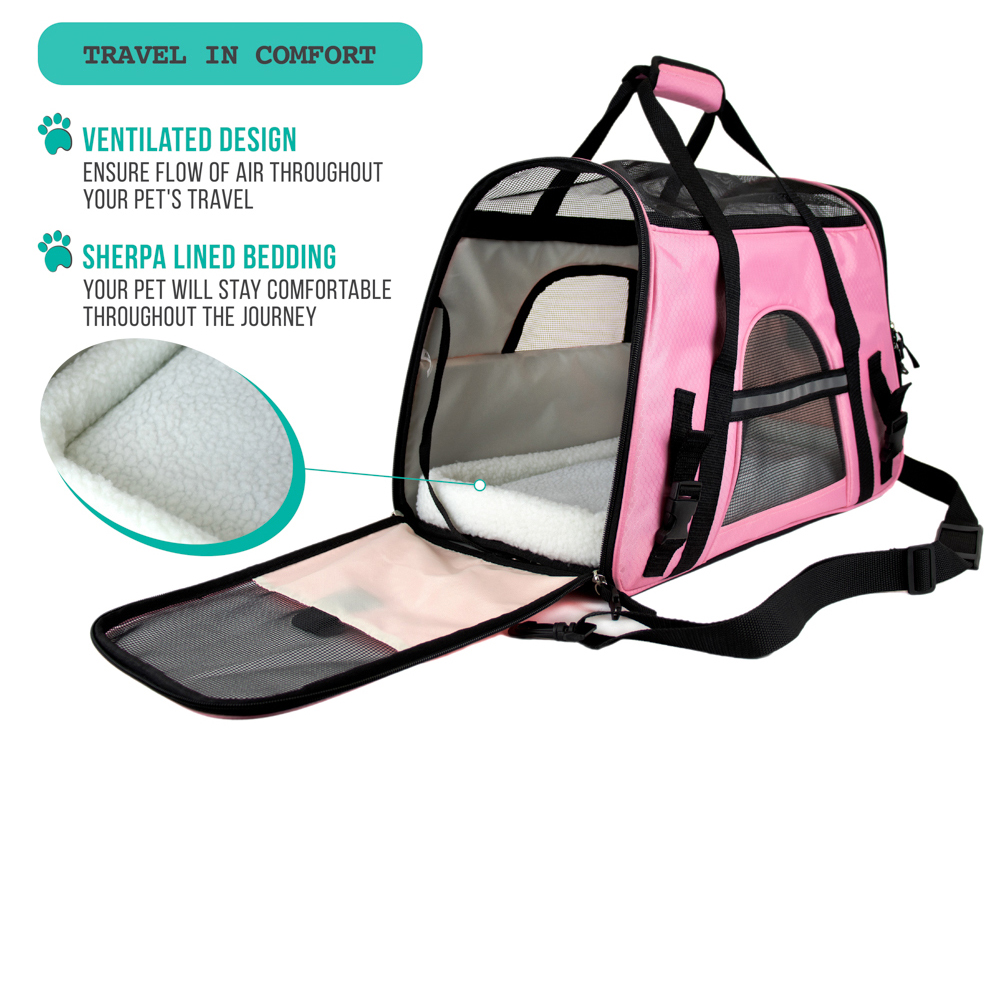 Pet Dog Cat Carrier Bag Soft Sided Comfort Travel Tote Case Airline Approved US - Picture 89 of 215