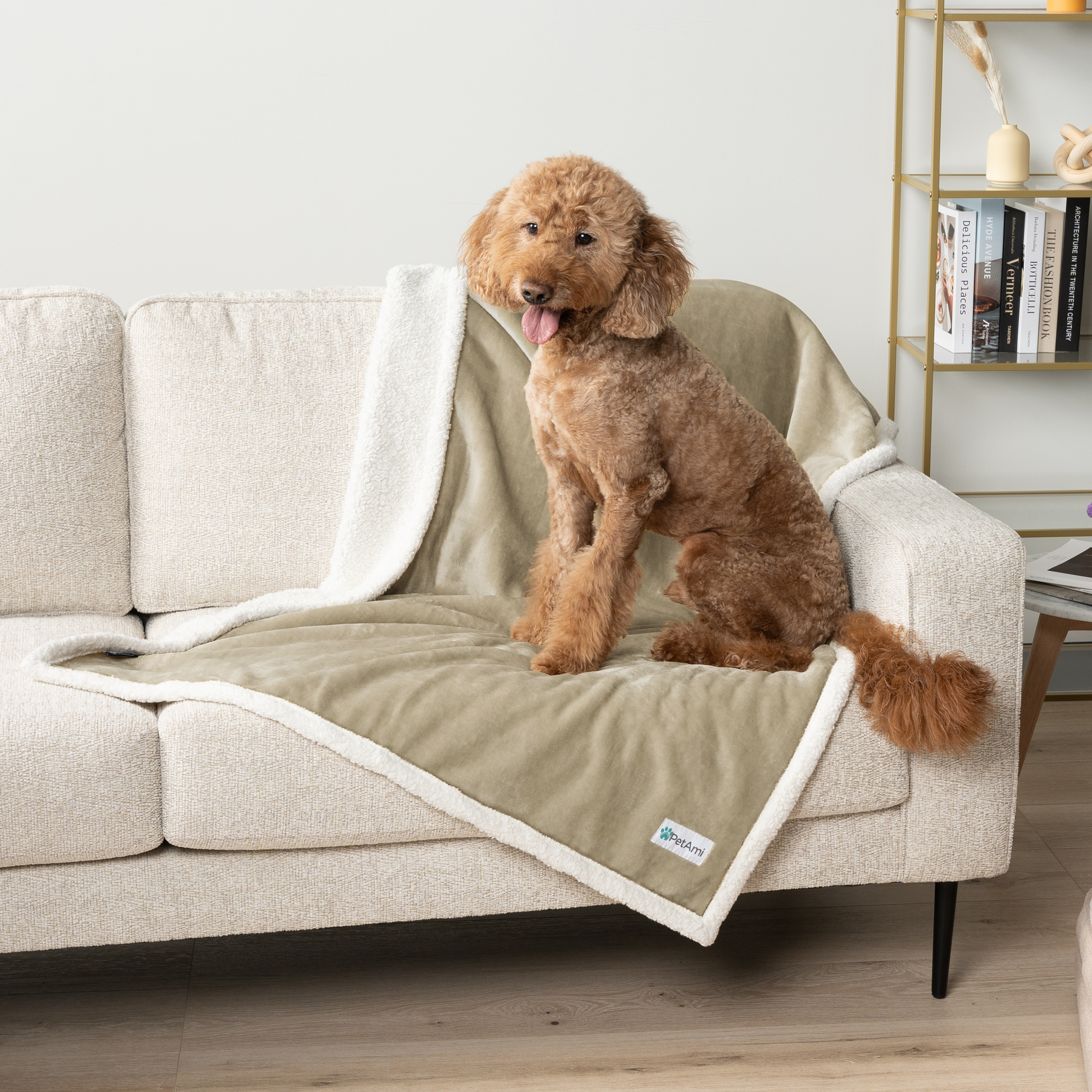 WASSERDICHTE Hundedecke für Haustierbett Couch Möbel Welpe Katze Sherpa Fleece weich - Bild 121 von 146