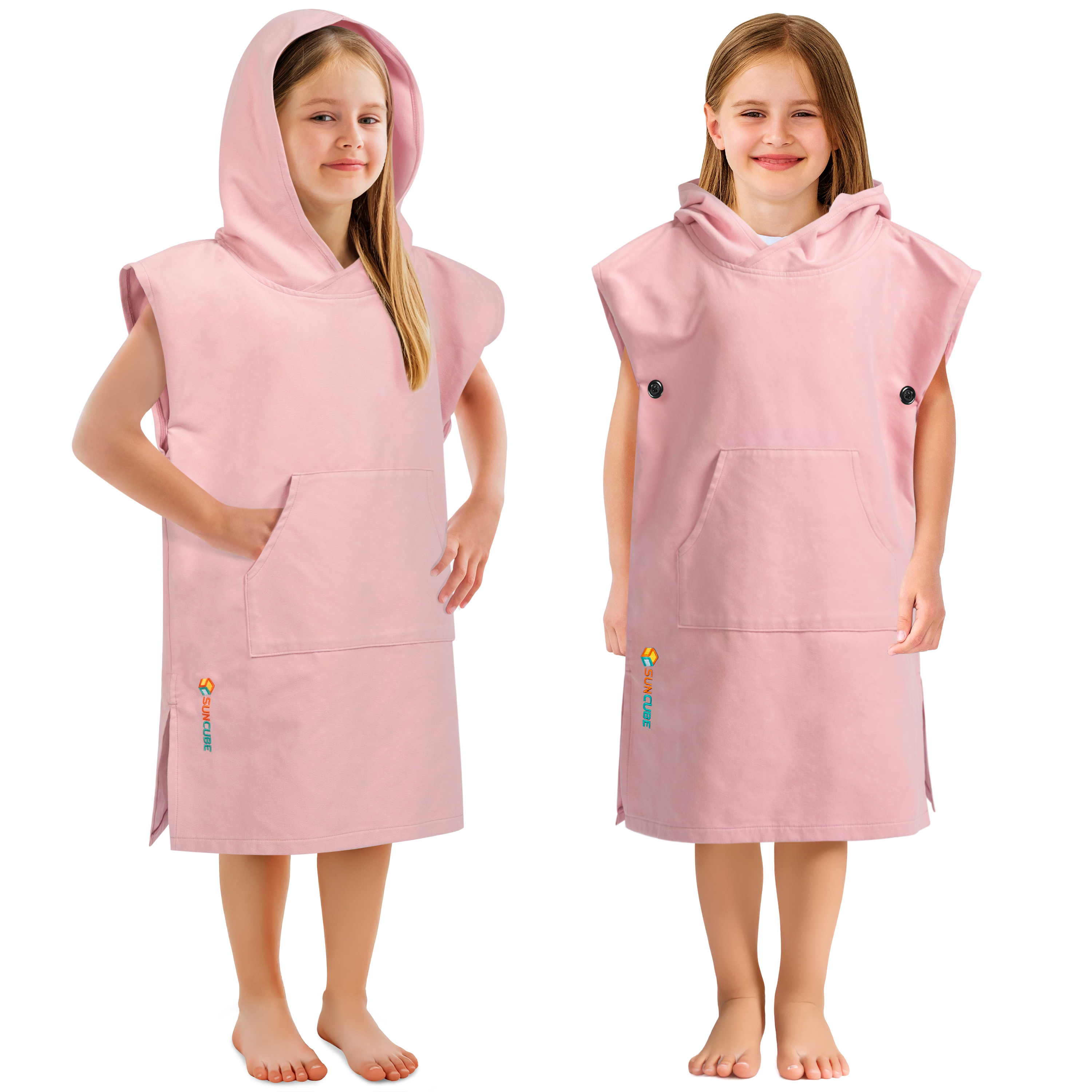 Kids Towel Changing Swim Robe Surf Poncho Quick Dry Microfiber Hooded 3-7 Years - Picture 9 of 43