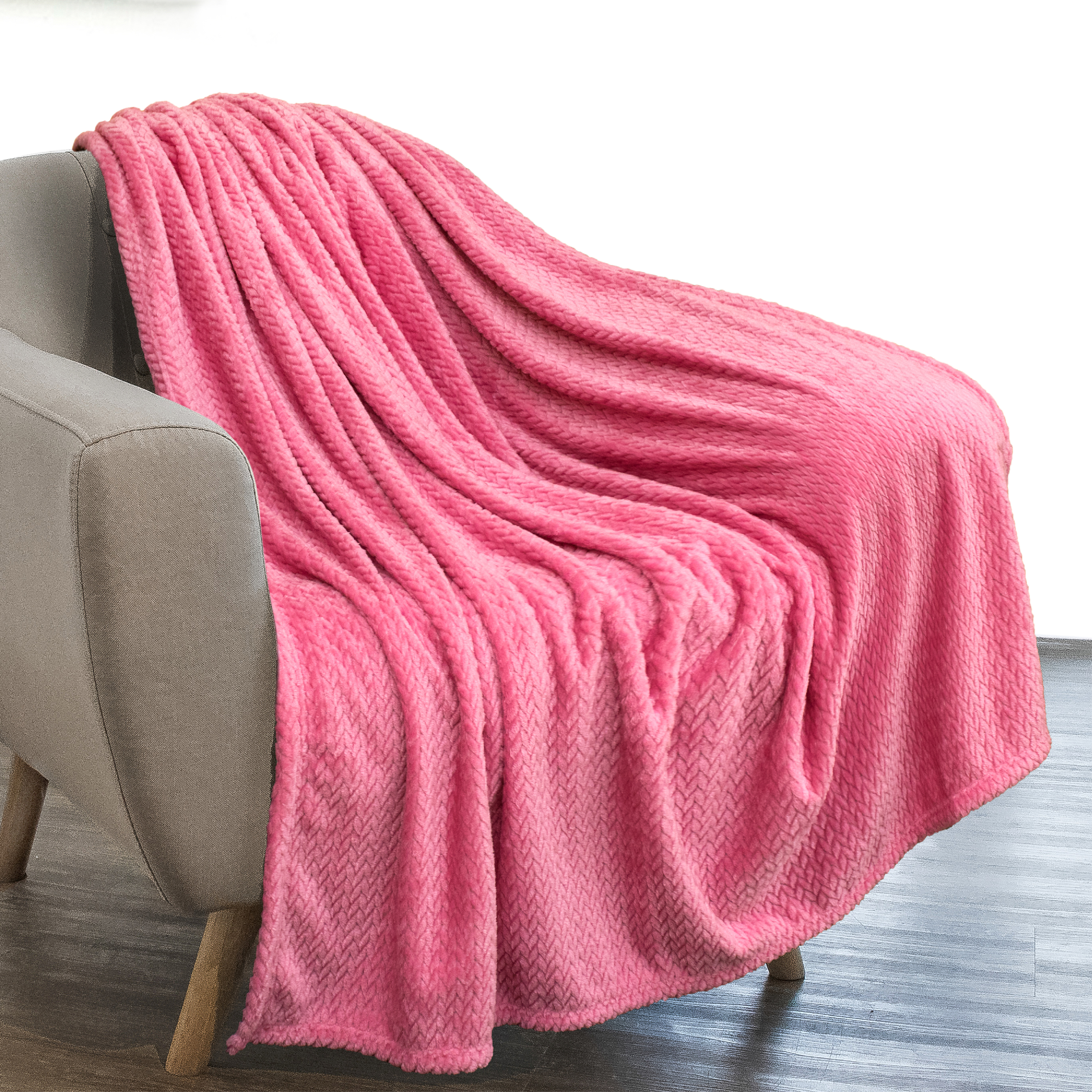 Pavilia Luxury Soft Plush Pink Throw Blanket For Sofa Couch Silky Velvet For Sale Online Ebay