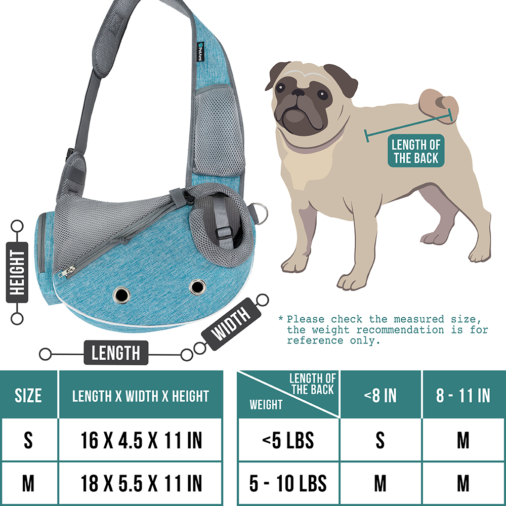 Pet Dog Sling Carrier Bag Mesh Puppy Carry Pack Shoulder Backpack Travel Tote M - Picture 31 of 35