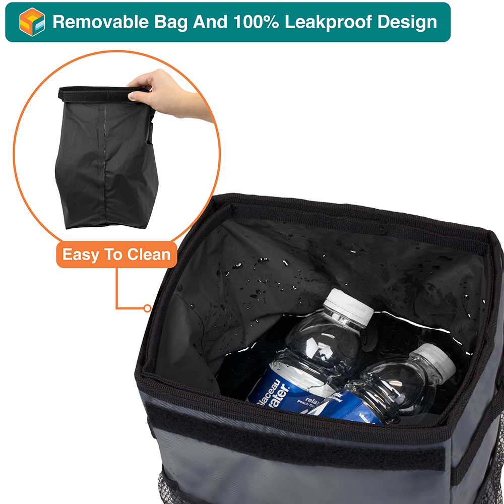 Auto Car Waterproof Trash Bag Litter Bin Can Garbage Waste Storage Organizer Box - Picture 16 of 22