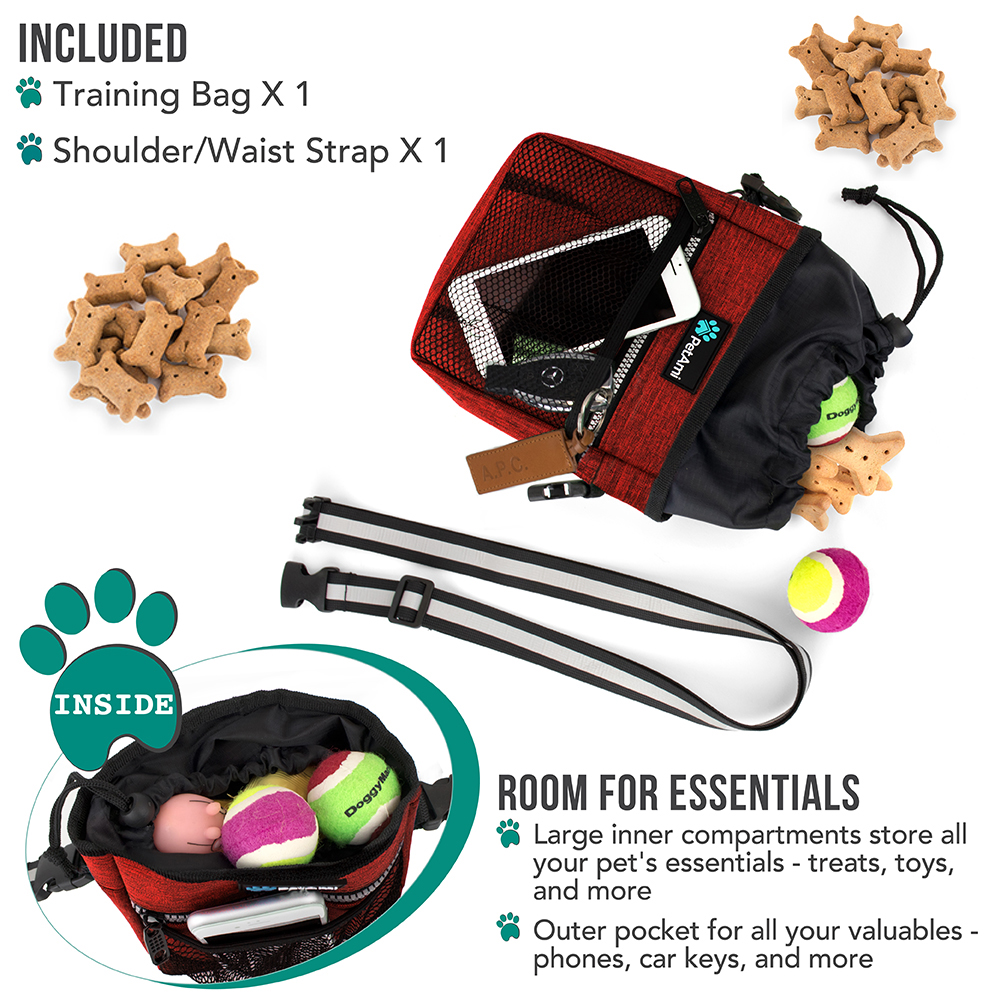 Pet Treat Pouch Training Dog Snack Feed Food Puppy Bait Obedience Waist Belt Bag - Picture 80 of 92