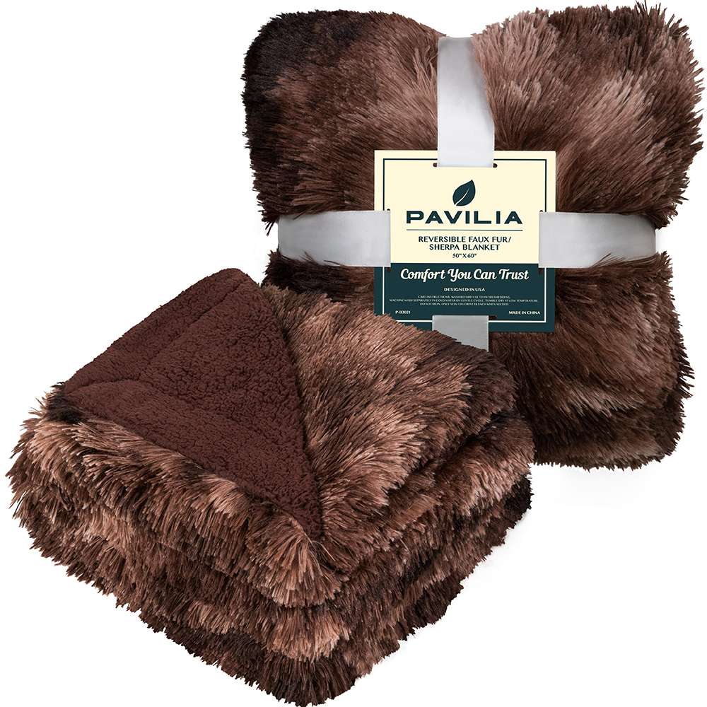 Luxurious Faux Fur Blanket Soft Warm Fluffy Sherpa Sofa Throw Shaggy Soft Plush - Picture 58 of 100