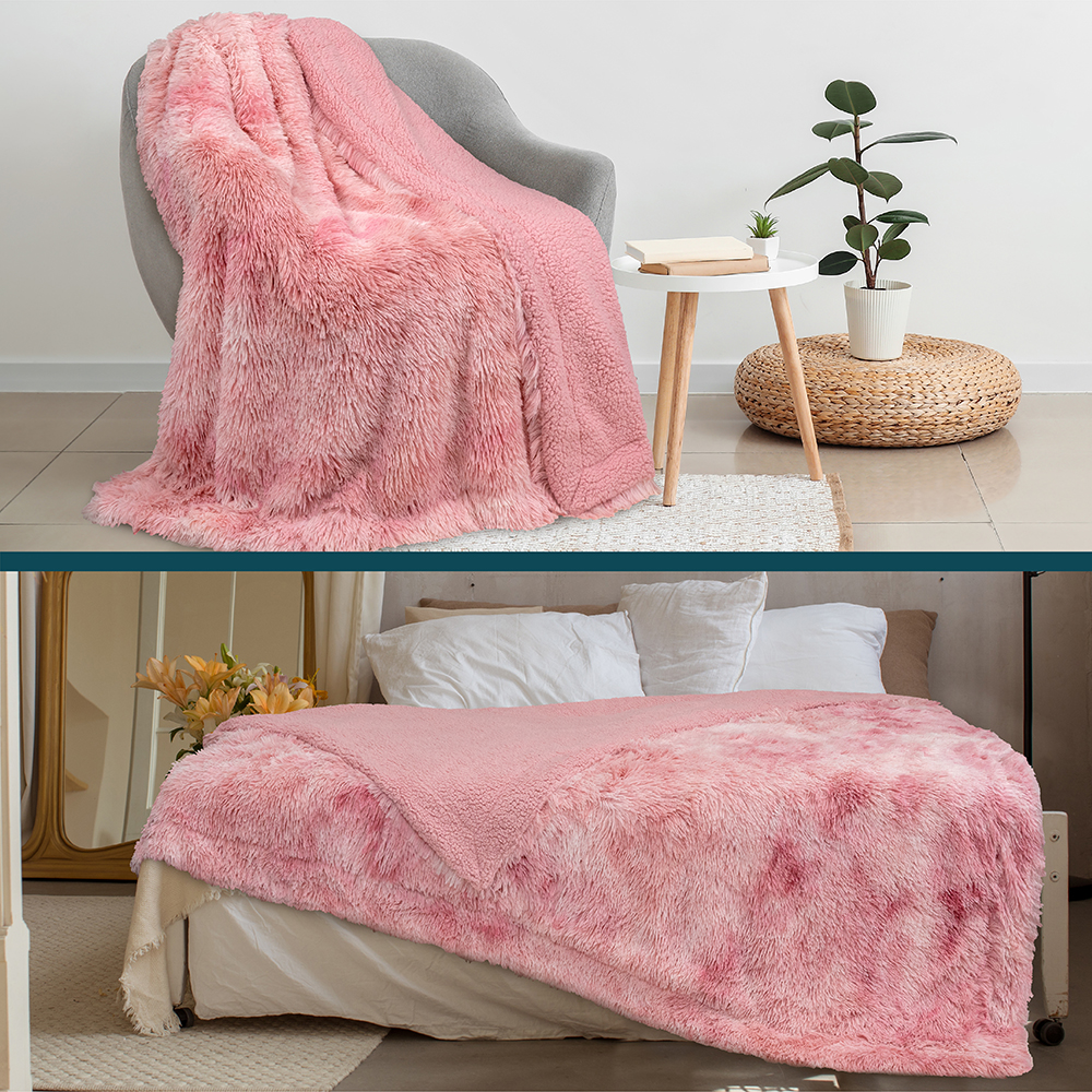Luxurious Faux Fur Blanket Soft Warm Fluffy Sherpa Sofa Throw Shaggy Soft Plush - Picture 86 of 100