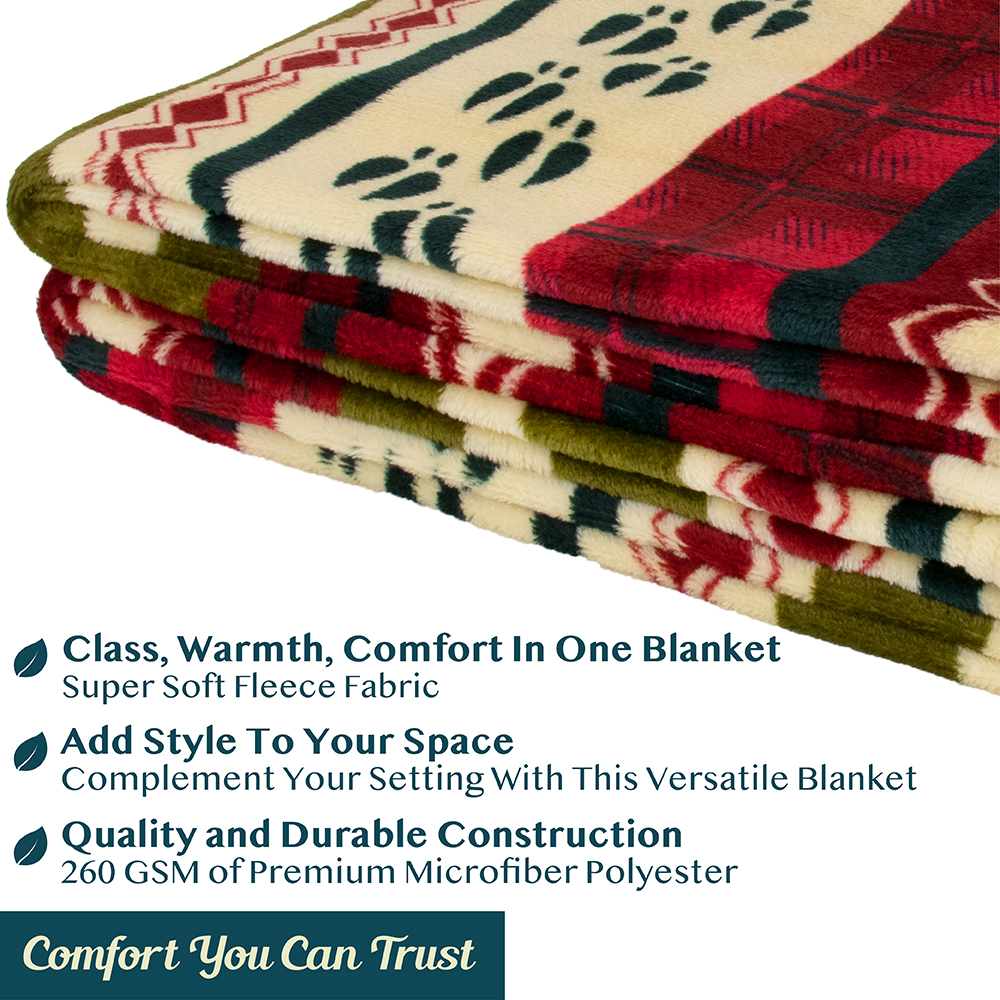 Merry Christmas Throw Blanket Holiday Pattern Decor Soft Fleece Sofa Couch Gift - Picture 16 of 110