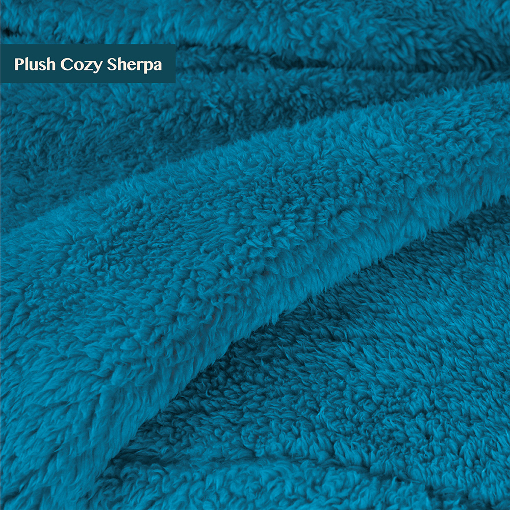 Soft Fuzzy Cozy Pom Pom Throw Blanket with Fluffy Sherpa Fleece for Sofa Couch - Picture 83 of 100