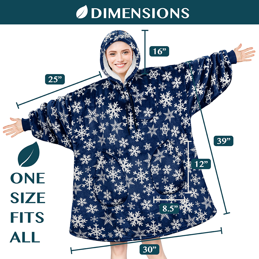 Manta Sudadera Sherpa Forro Felpa Suave Cómoda Vellón Gran Tamaño Sudadera con Capucha Bolsillo - Imagen 17 de 118