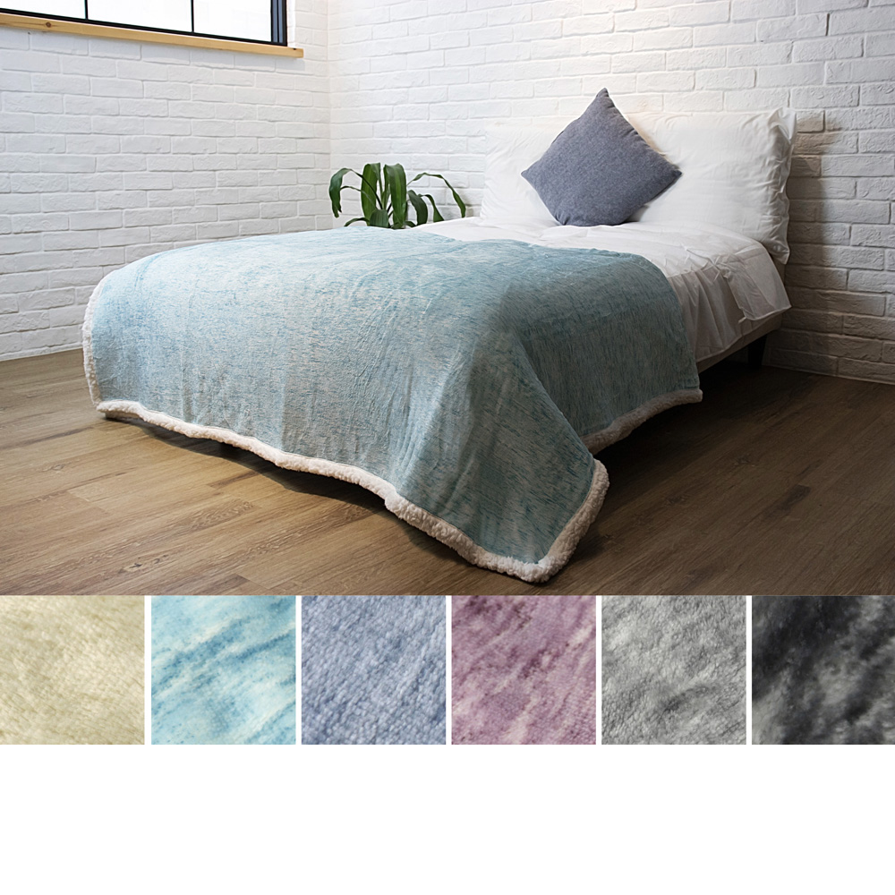 Sherpa Flannel Fleece Reversible Blanket Plush Soft Throw for Bed Couch Sofa - Picture 49 of 59