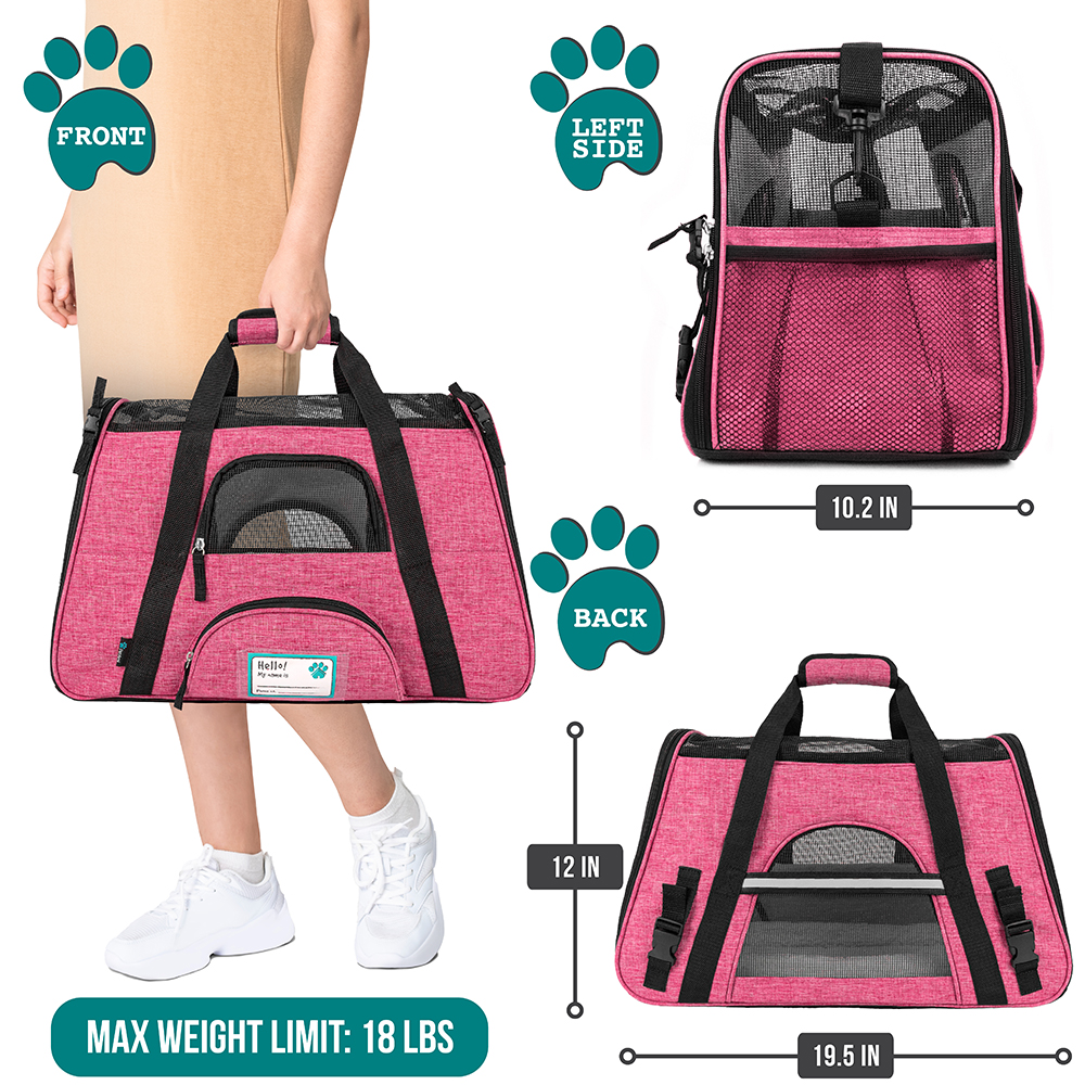 Pet Dog Cat Carrier Bag Soft Sided Comfort Travel Tote Case Airline Approved US - Picture 71 of 165