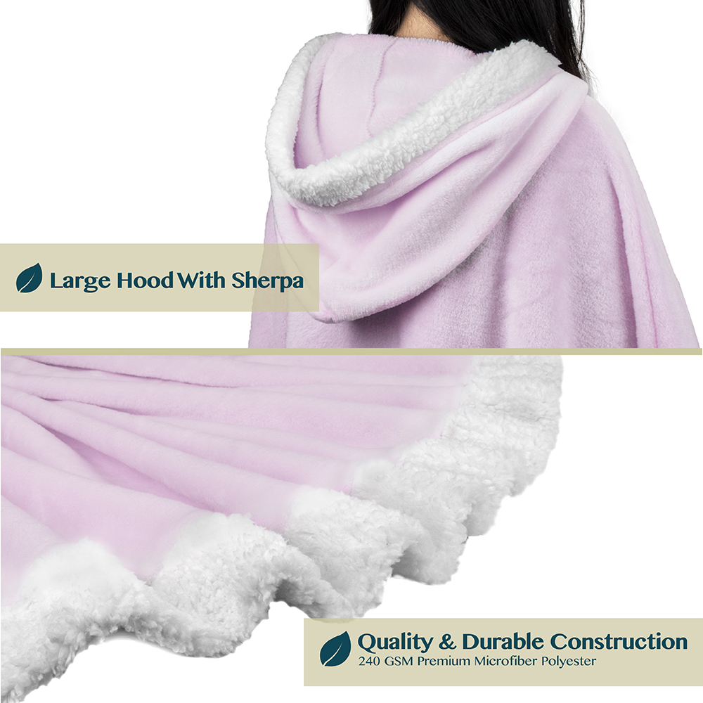 Manta portátil con capucha Angel Wrap para mujer acogedora poncho envolvente capucha tiro para adulto - Imagen 96 de 184