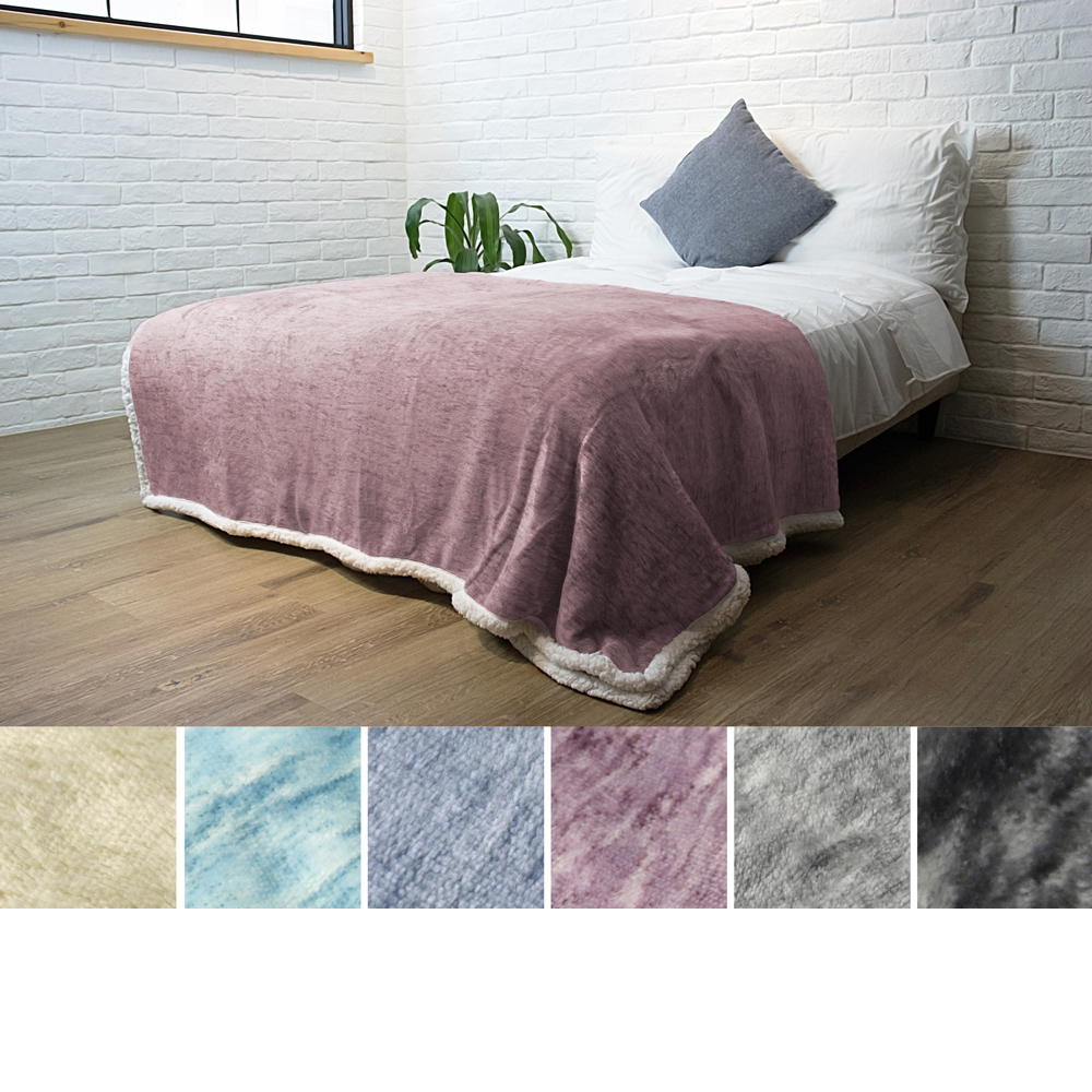Sherpa Flannel Fleece Reversible Blanket Plush Soft Throw for Bed Couch Sofa - Picture 59 of 59