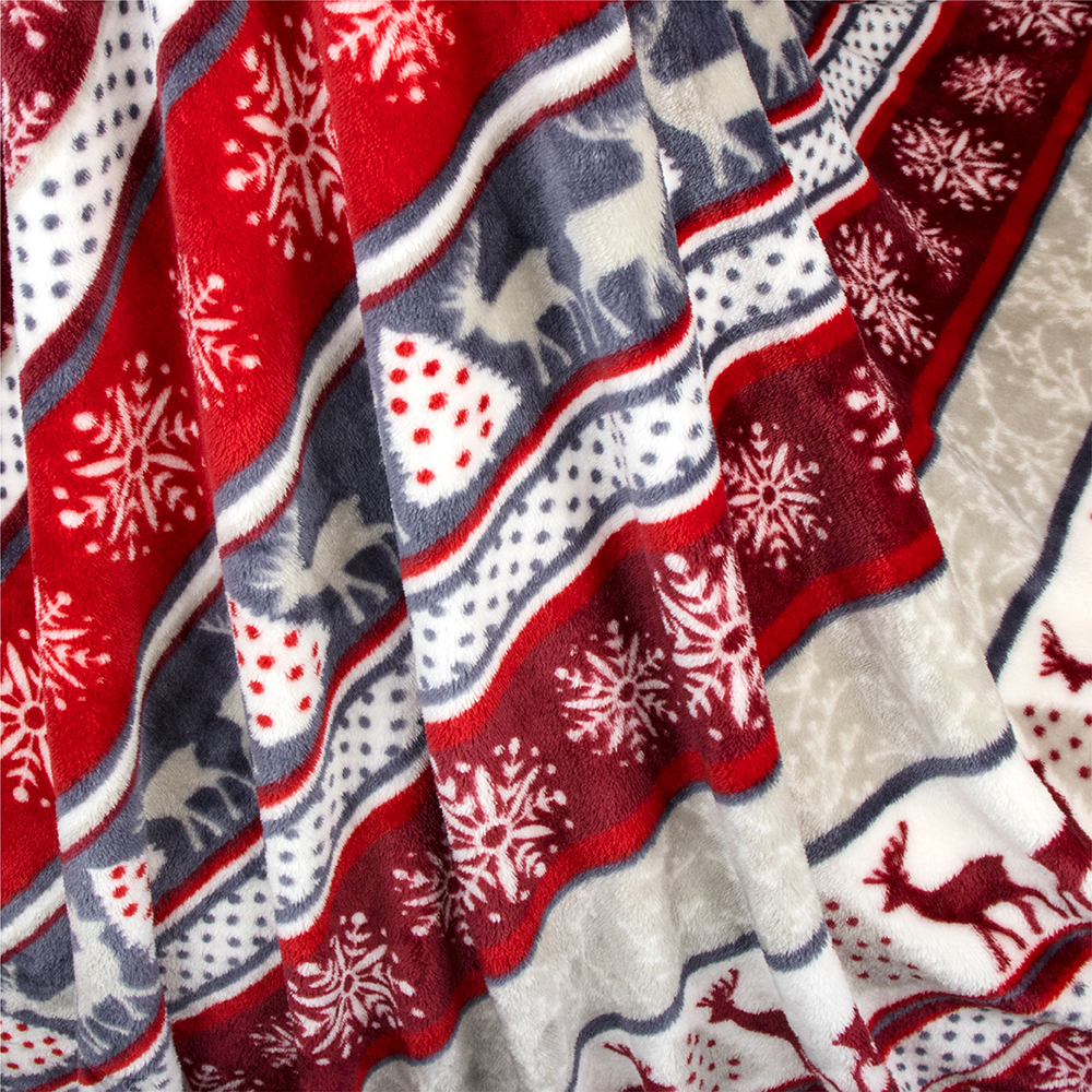 Merry Christmas Throw Blanket Holiday Pattern Decor Soft Fleece Sofa Couch Gift - Picture 41 of 110