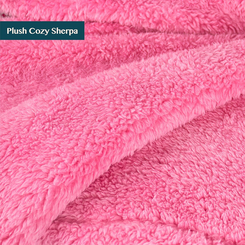 Soft Fuzzy Cozy Pom Pom Throw Blanket with Fluffy Sherpa Fleece for Sofa Couch - Picture 43 of 100