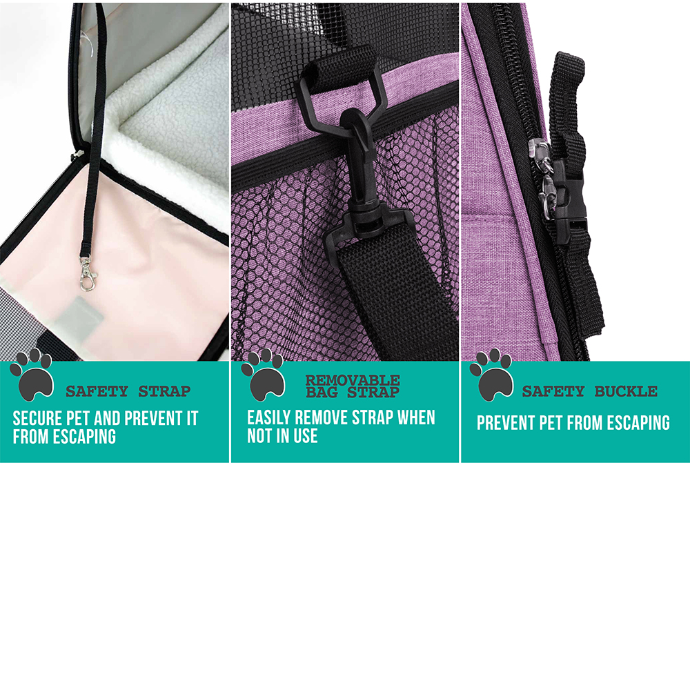 Pet Dog Cat Carrier Bag Soft Sided Comfort Travel Tote Case Airline Approved US - Picture 49 of 215