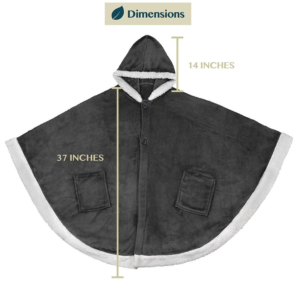 Manta portátil con capucha Angel Wrap para mujer acogedora poncho envolvente capucha tiro para adulto - Imagen 27 de 184