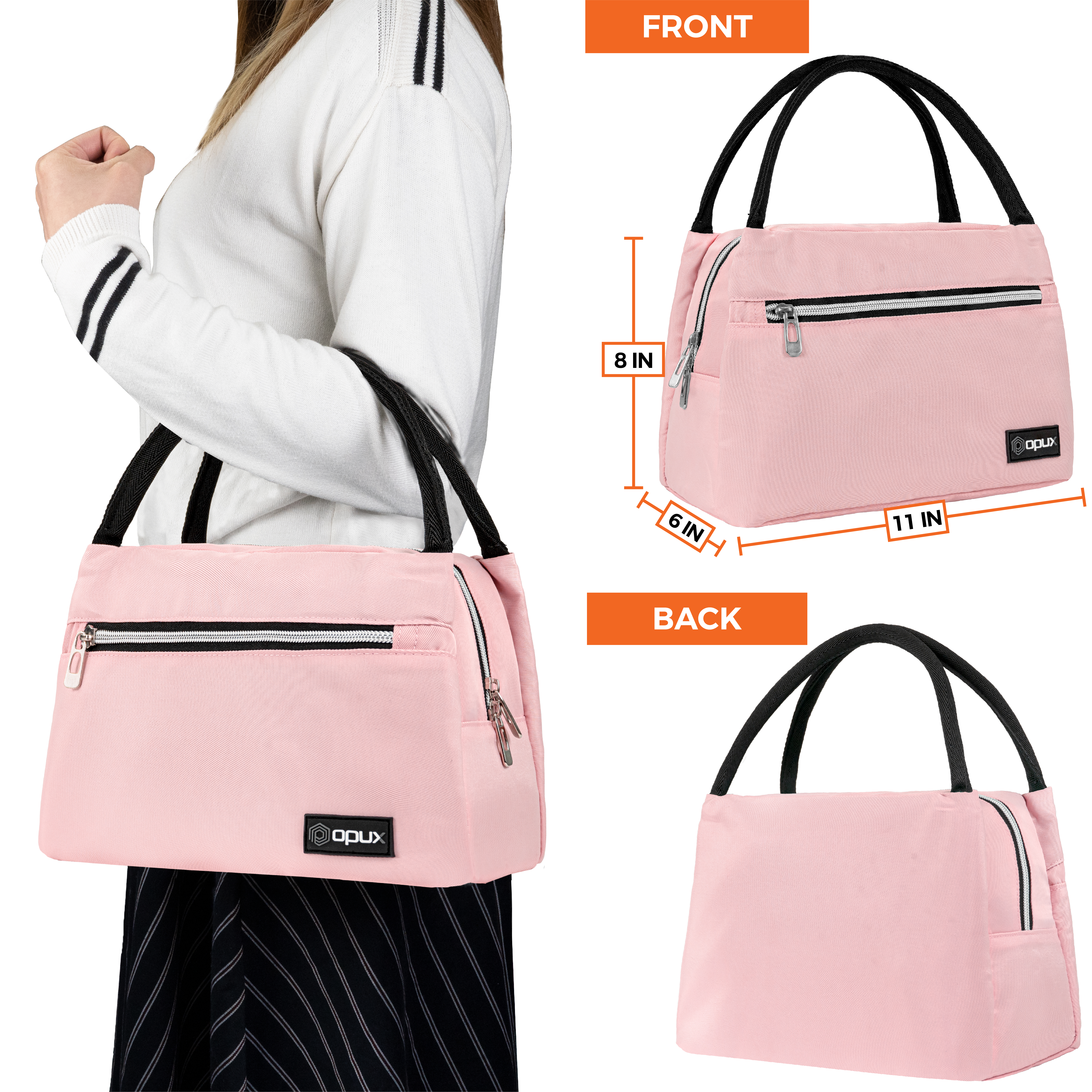 Isolierte Brotzeittasche für Mädchen Frauen kleine Kühltasche Handtasche Bento Beuteltasche Büro Schule - Bild 35 von 50