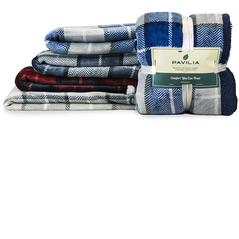 Fleece Wearable TV Blanket with Sleeves Front Pocket Robe Warn Soft Blanket Gift - Picture 114 of 168