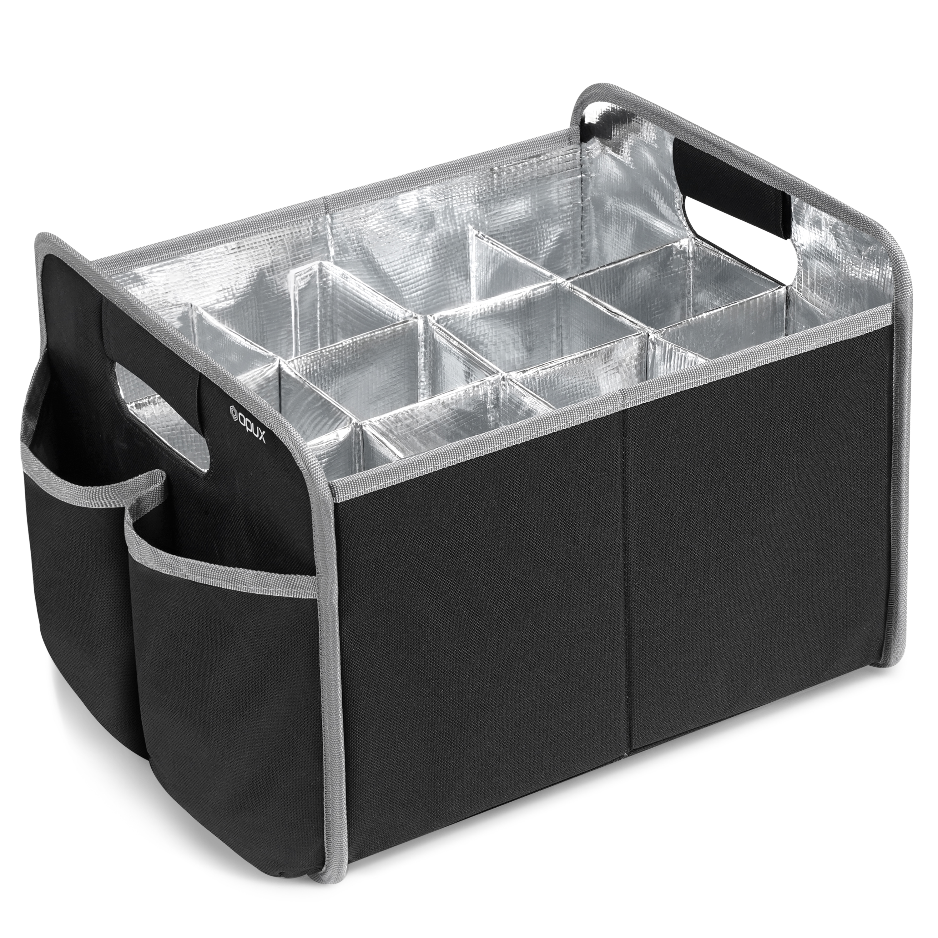 12 Bottle Wine Tote Bag Collapsible Carrier Caddy Storage Box Holder Dividers