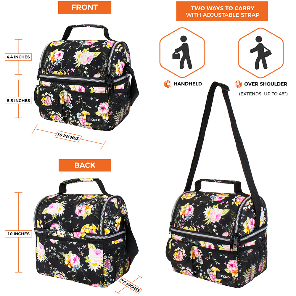 Insulated Lunch Bag Box for Women Men Thermos Cooler Hot Cold Adult ...