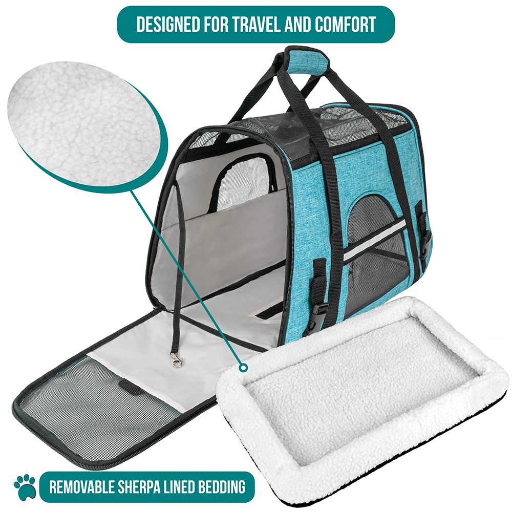 Pet Dog Cat Carrier Bag Soft Sided Comfort Travel Tote Case Airline Approved US - Picture 41 of 165