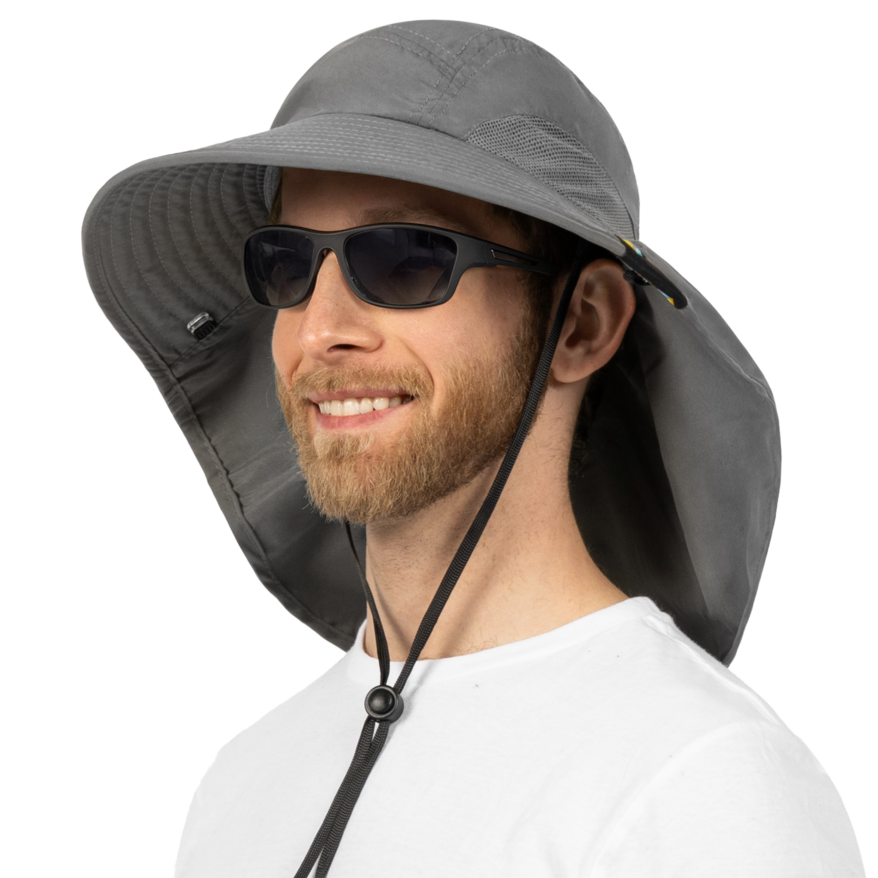 Sombrero para el Sol con Solapa para el Cuello Ala Ancha Sombrero para Senderismo 50+UPF Hombres Mujeres Pesca Safari FPS - Imagen 37 de 128