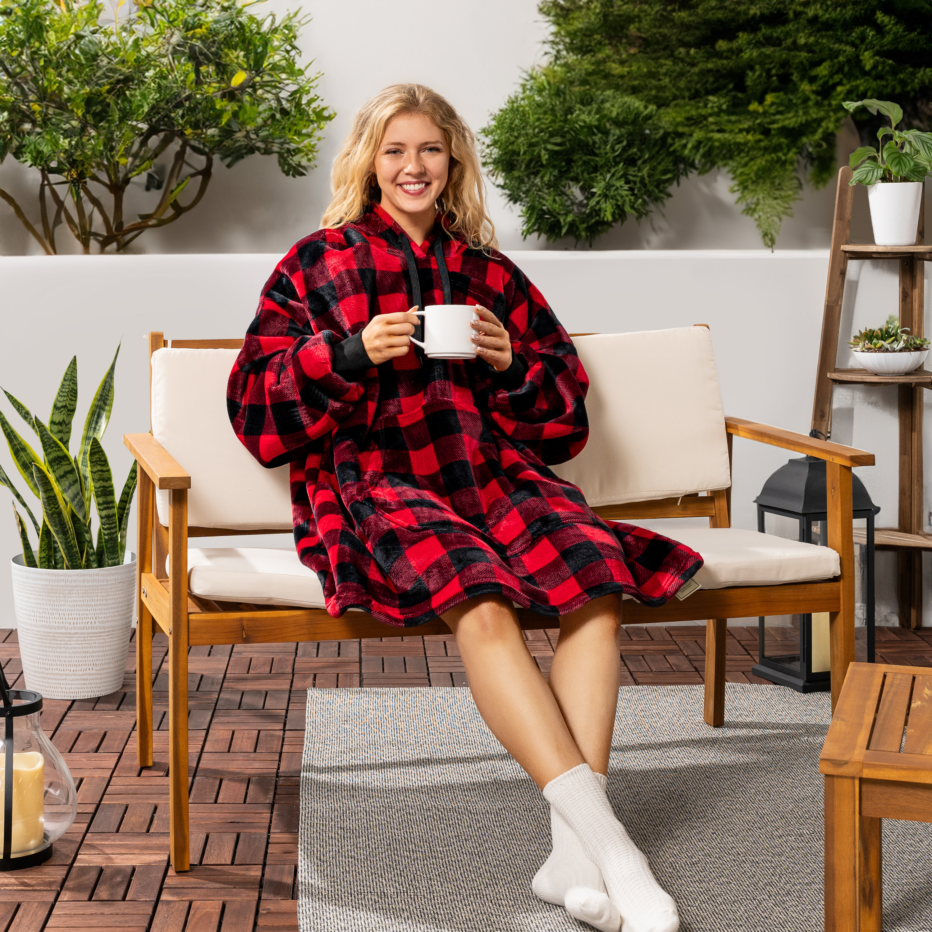 Blanket Sweatshirt Sherpa Plush Soft Comfy Fleece Oversized Hoodie Pocket Gift - Picture 21 of 117