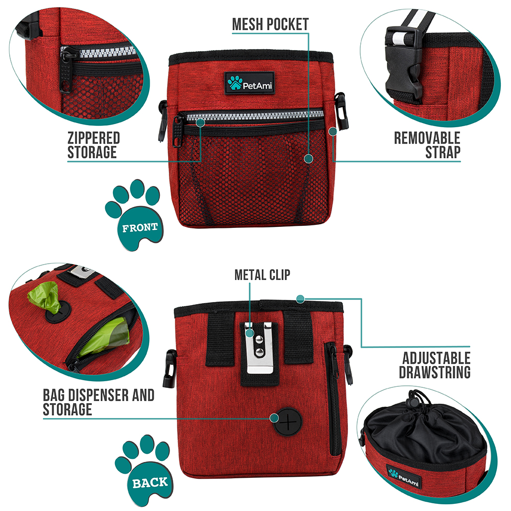 Pet Treat Pouch Training Dog Snack Feed Food Puppy Bait Obedience Waist Belt Bag - Picture 81 of 92