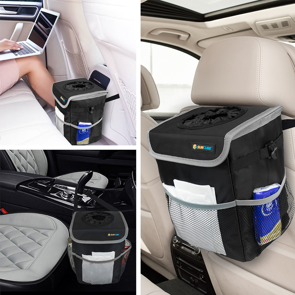 Auto Car Waterproof Trash Bag Litter Bin Can Garbage Waste Storage Organizer Box - Picture 11 of 22