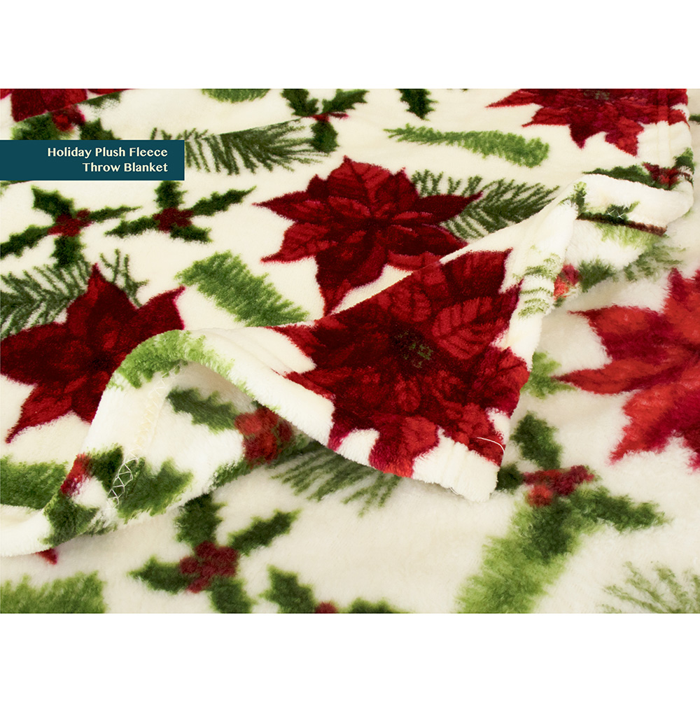 Merry Christmas Throw Blanket Holiday Pattern Decor Soft Fleece Sofa Couch Gift - Picture 63 of 110