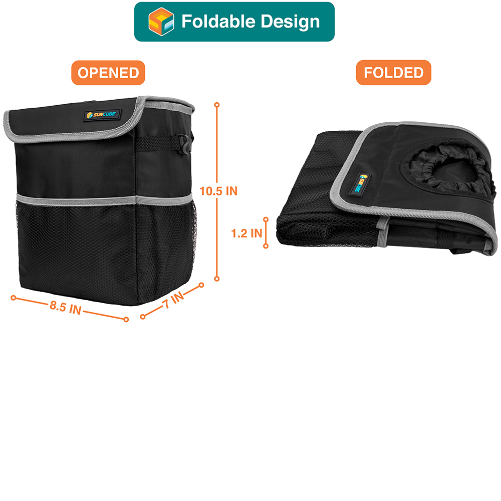 Auto Car Waterproof Trash Bag Litter Bin Can Garbage Waste Storage Organizer Box - Picture 13 of 22