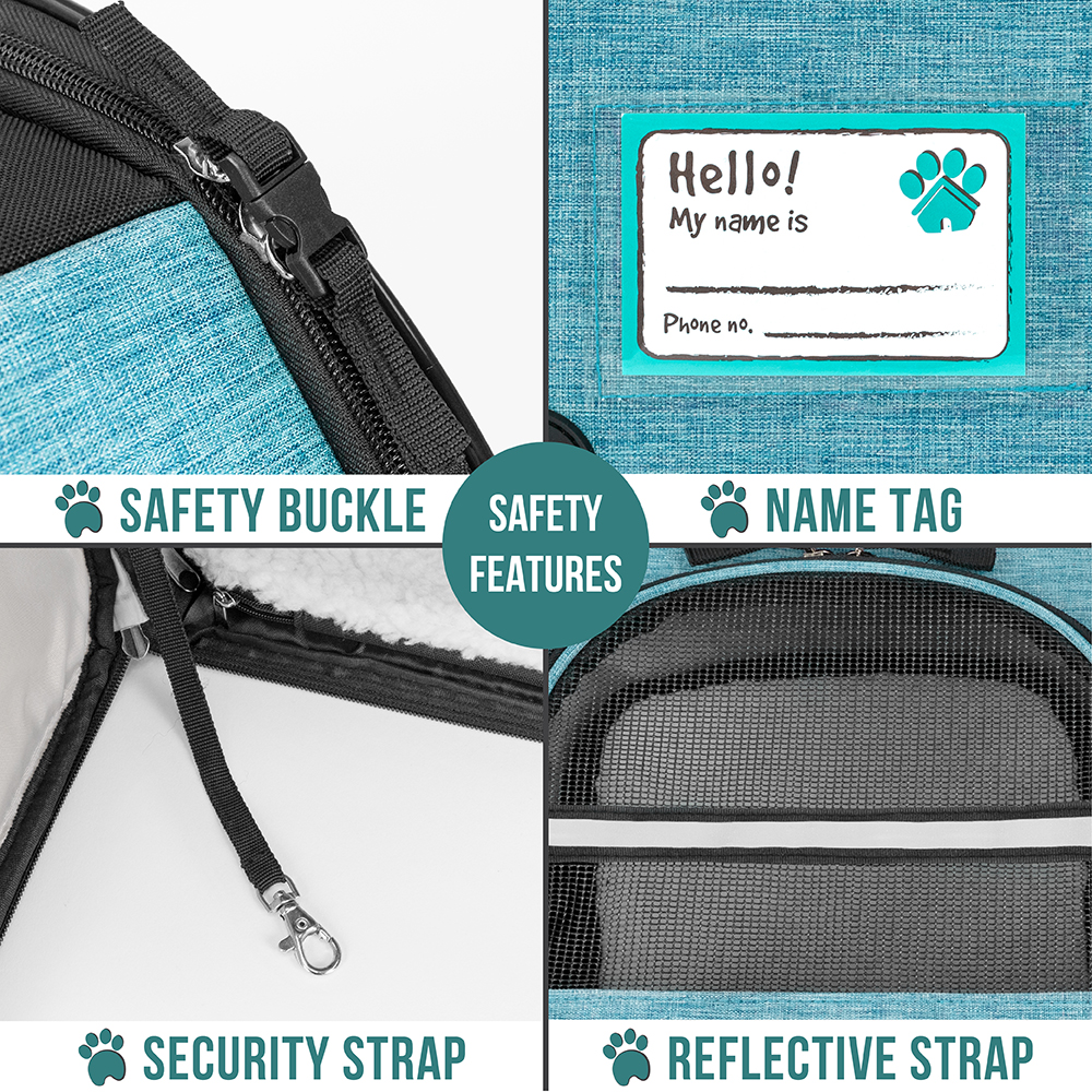 Haustierrucksack erweiterbar Katzentragerucksack Hunderucksack Träger für kleine Hunde - Bild 27 von 29