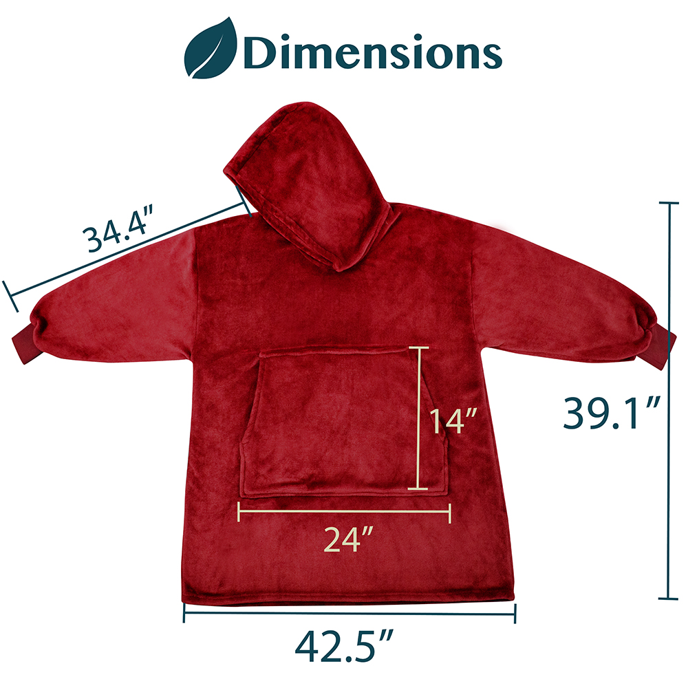 CÓMODA SUDADERA CON CAPUCHA Manta portátil con mangas con capucha bolsillo grande sherpa - Imagen 75 de 82