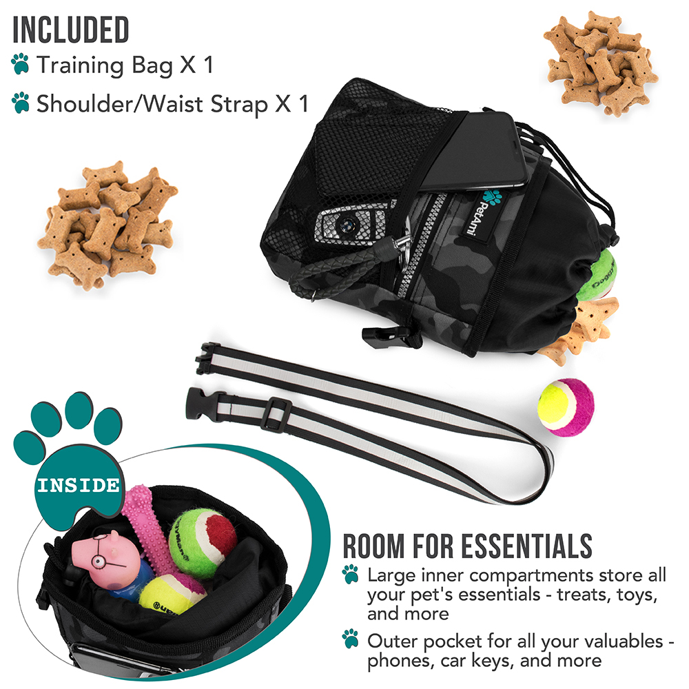 Pet Treat Pouch Training Dog Snack Feed Food Puppy Bait Obedience Waist Belt Bag - Picture 10 of 92