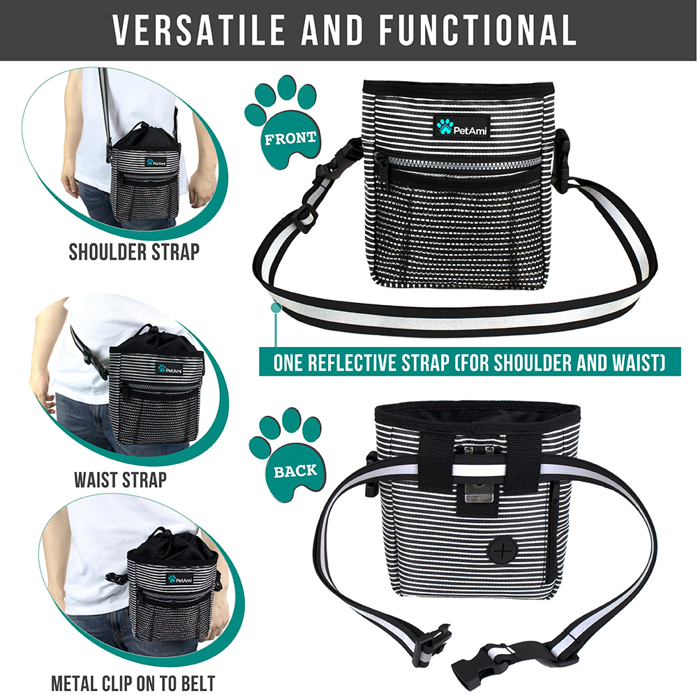 Pet Treat Pouch Training Dog Snack Feed Food Puppy Bait Obedience Waist Belt Bag - Picture 5 of 92