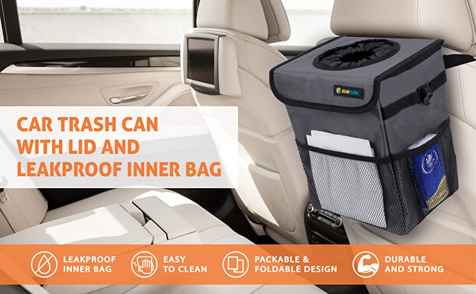 Auto Car Waterproof Trash Bag Litter Bin Can Garbage Waste Storage Organizer Box - Picture 22 of 22