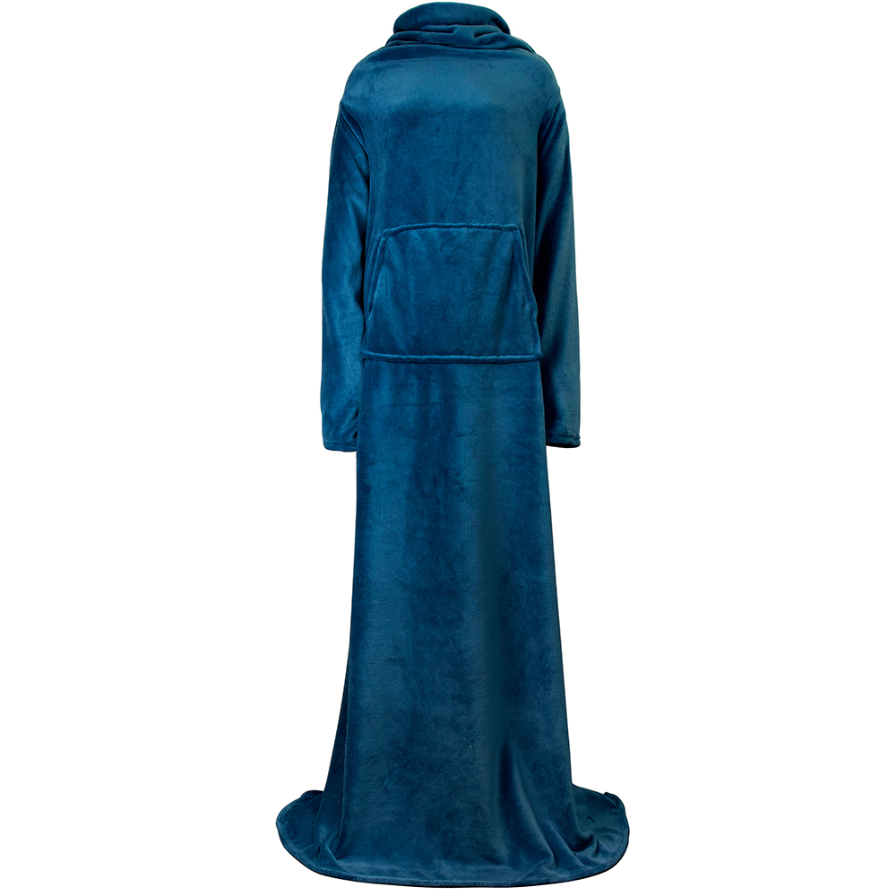 Fleece Wearable TV Blanket with Sleeves Front Pocket Robe Warn Soft Blanket Gift - Picture 62 of 168