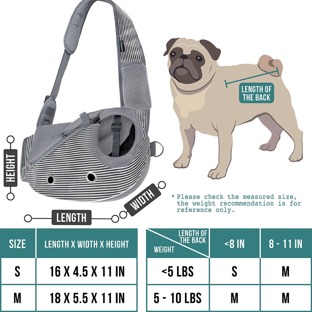 Pet Dog Sling Carrier Bag Mesh Puppy Carry Pack Shoulder Backpack Travel Tote M - Picture 24 of 35