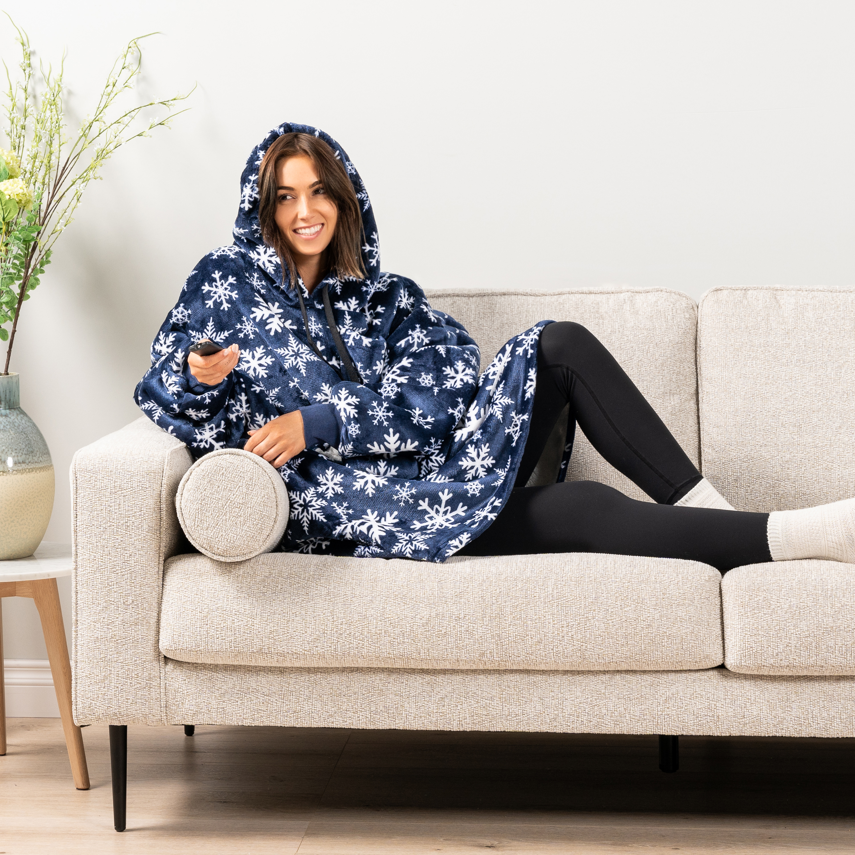 Manta Sudadera Sherpa Forro Felpa Suave Cómoda Vellón Gran Tamaño Sudadera con Capucha Bolsillo - Imagen 16 de 118