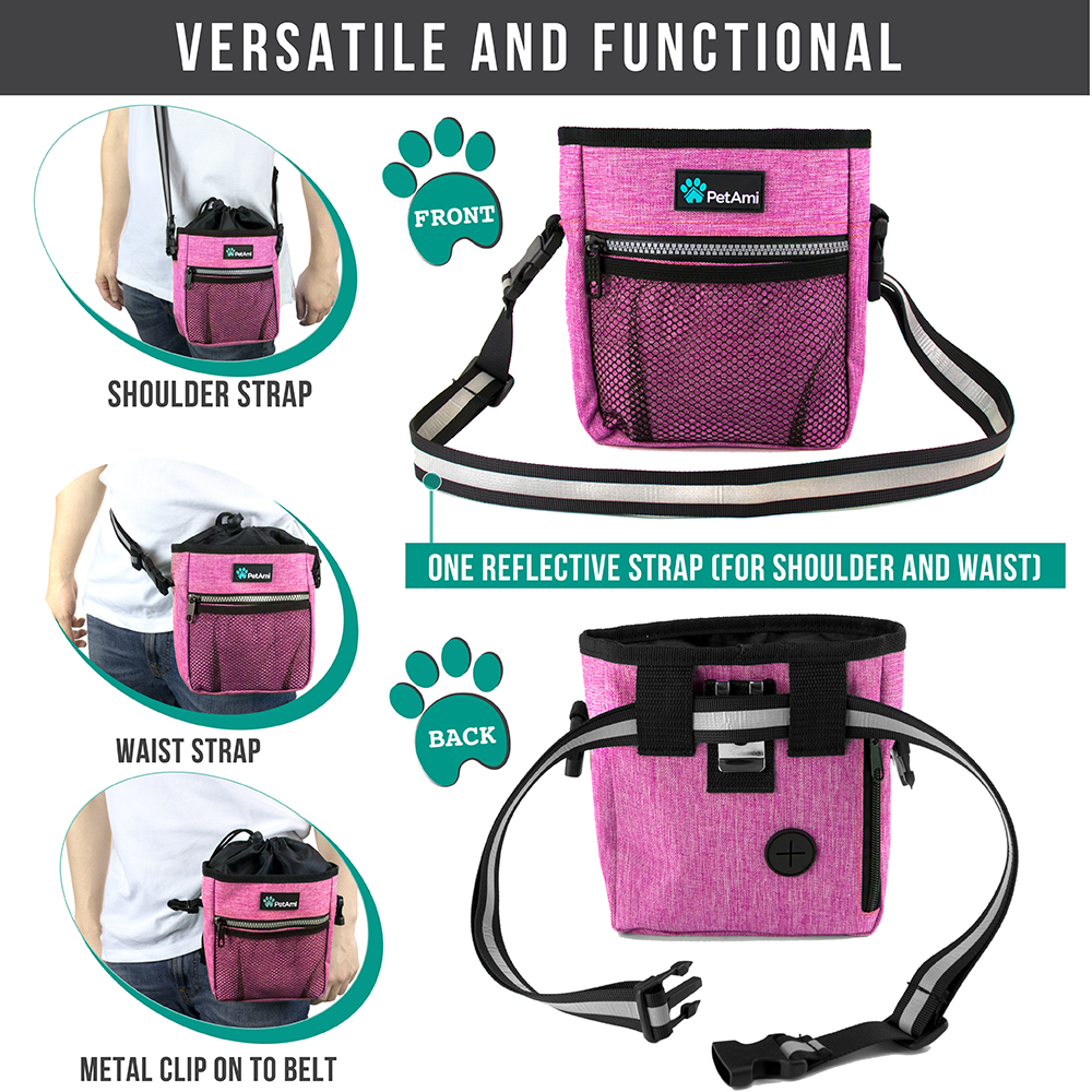 Pet Treat Pouch Training Dog Snack Feed Food Puppy Bait Obedience Waist Belt Bag - Picture 68 of 92
