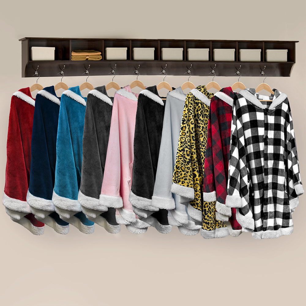 Manta portátil con capucha Angel Wrap para mujer acogedora poncho envolvente capucha tiro para adulto - Imagen 19 de 184