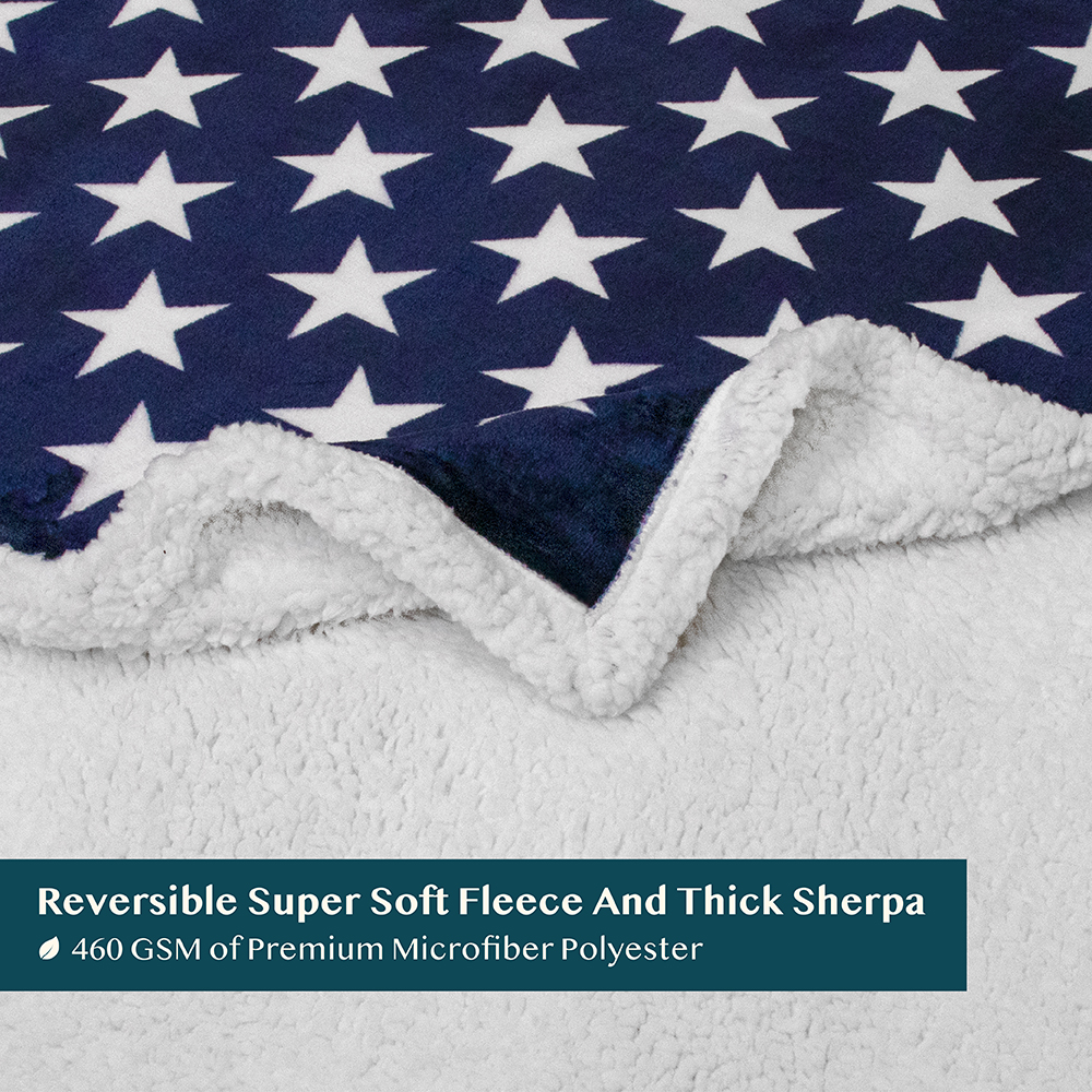 US Flagge Patriotische Decke Amerikanische Nationalflagge Überwurf Decke USA Weich Fleece - Bild 12 von 13