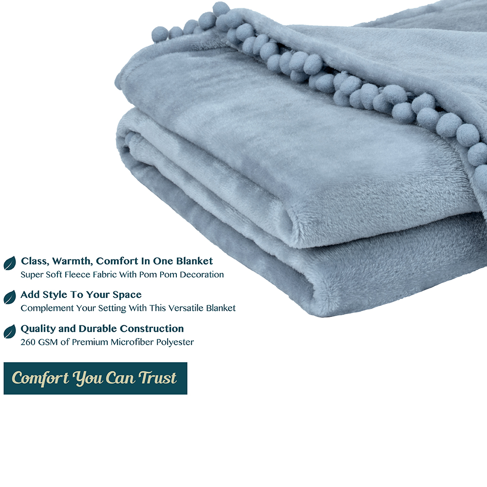 thumbnail 50 - Plaid Buffalo Checker Pom Pom Fringe Throw Blanket Soft Fleece for Sofa Couch