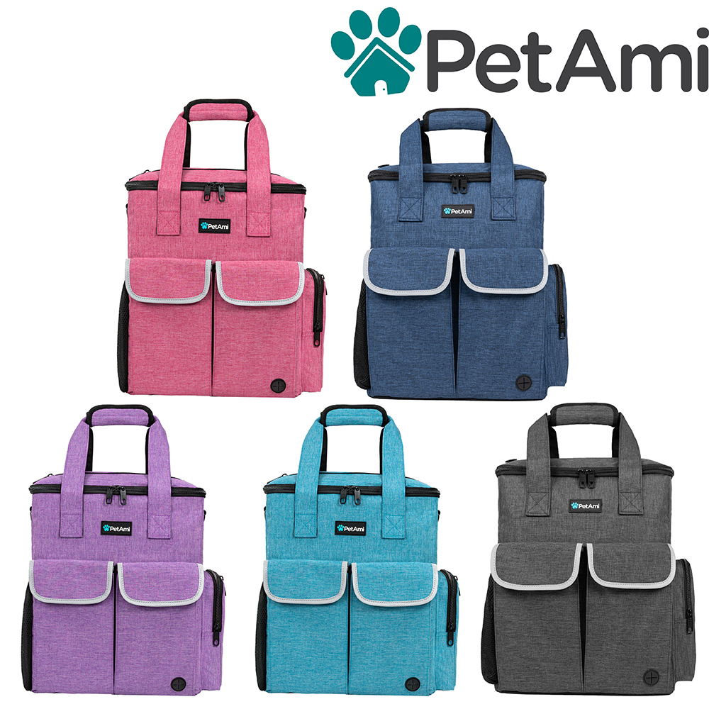 Dog Travel Bag Supplies Pet Organizer Set Pet Food Container Bowls Weekend Cat - Picture 15 of 36