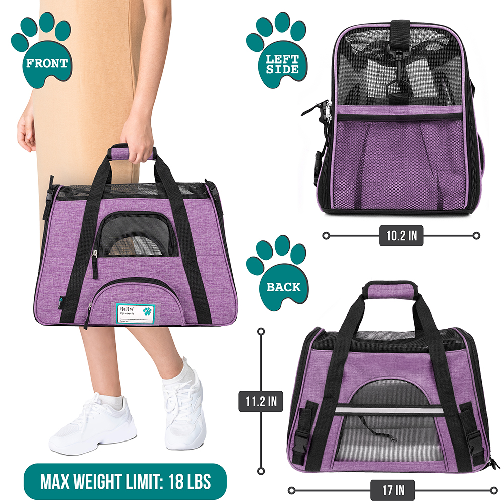 Pet Dog Cat Carrier Bag Soft Sided Comfort Travel Tote Case Airline Approved US - Picture 75 of 165