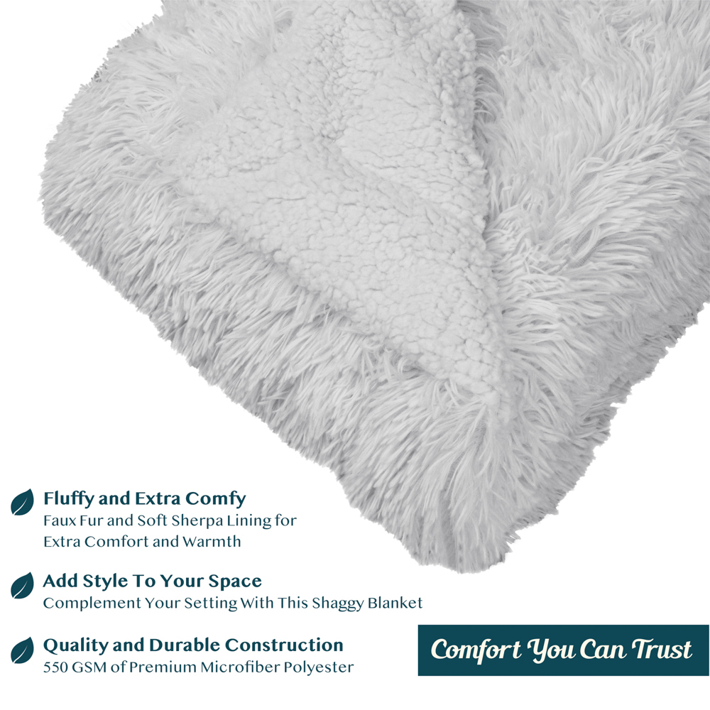 Luxurious Faux Fur Blanket Soft Warm Fluffy Sherpa Sofa Throw Shaggy Soft Plush - Picture 24 of 100