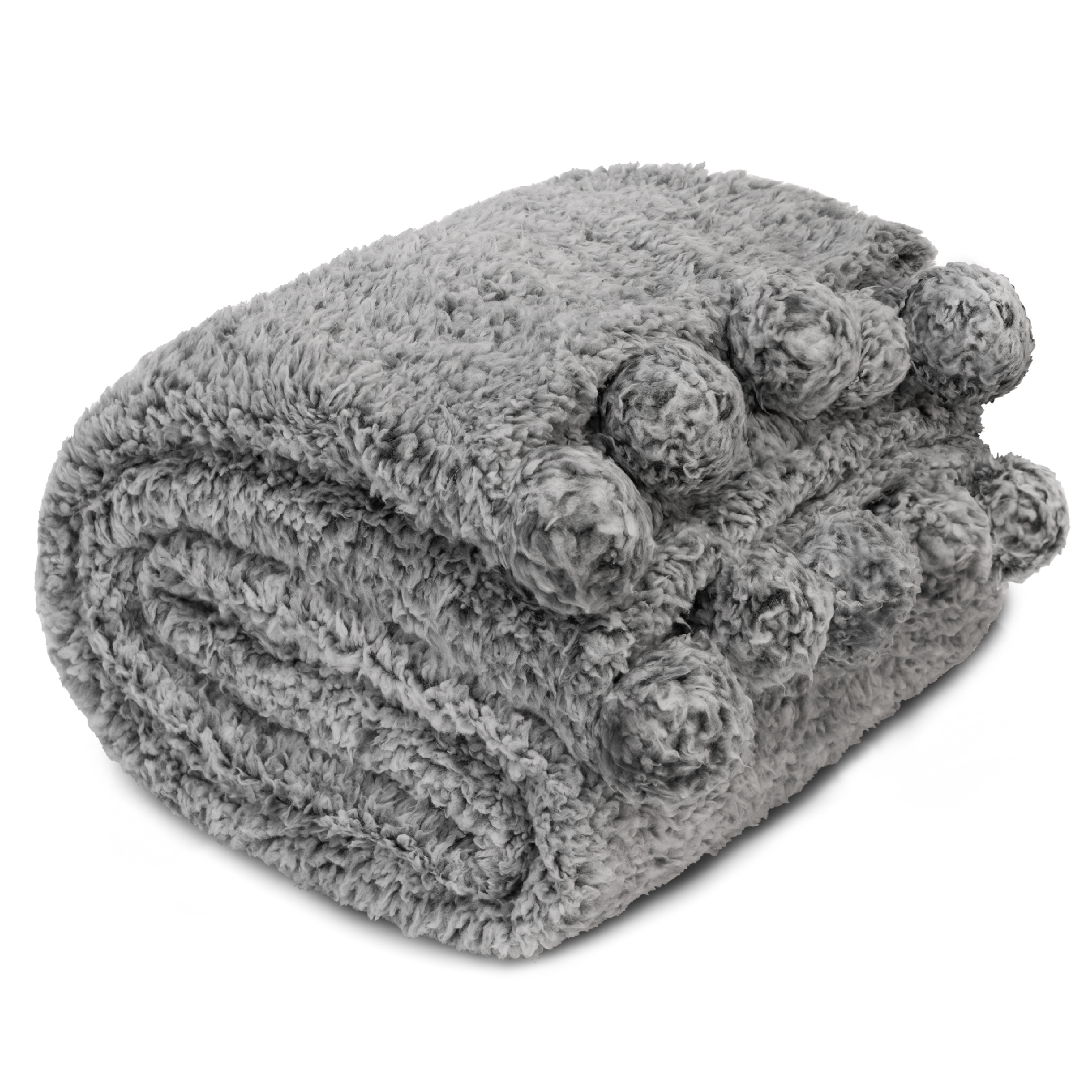 Fluffy Throw Blanket Pom Pom Tassel Soft Blanket Sofa Couch Bed Warm Cute Fuzzy - Picture 21 of 68