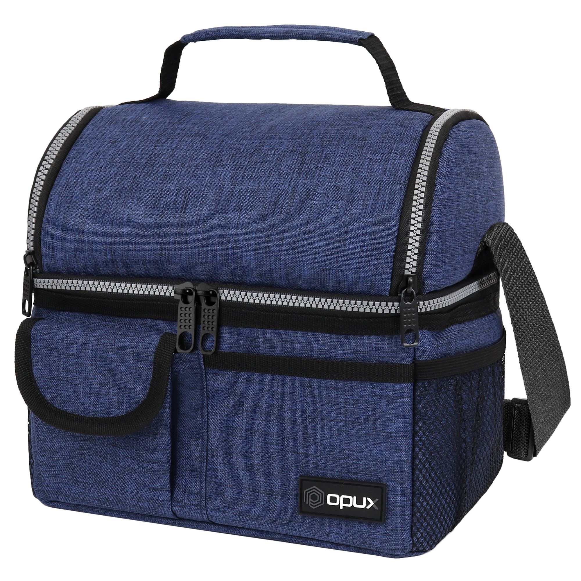 Insulated Dual Compartment Lunch Bag for Men, Women | Double Deck