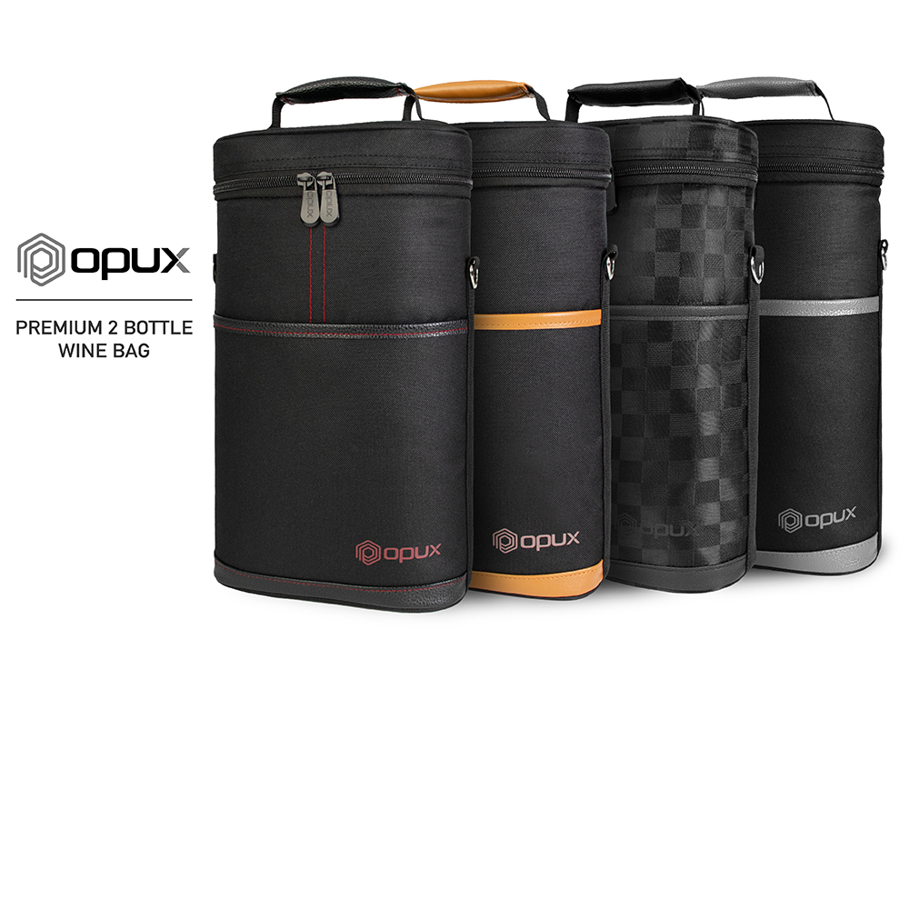 Insulated Wine Carrier Tote Bag Two 2 Bottle Padded Cooler Bag Travel Protection - Picture 10 of 85